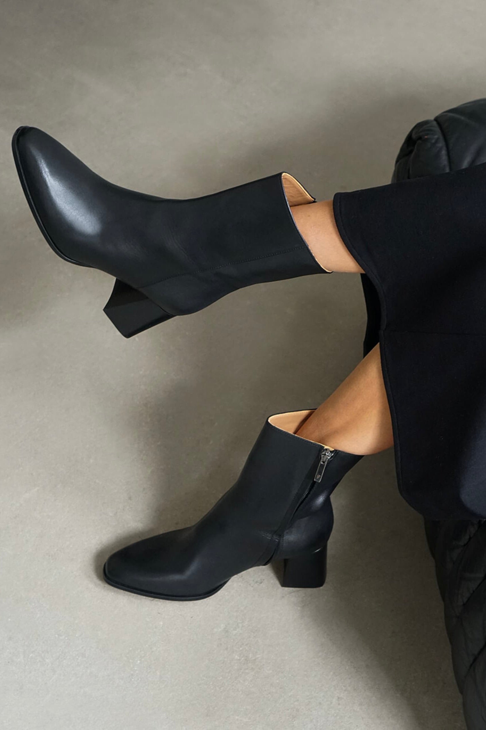 Bottines Christa Cuir Noir