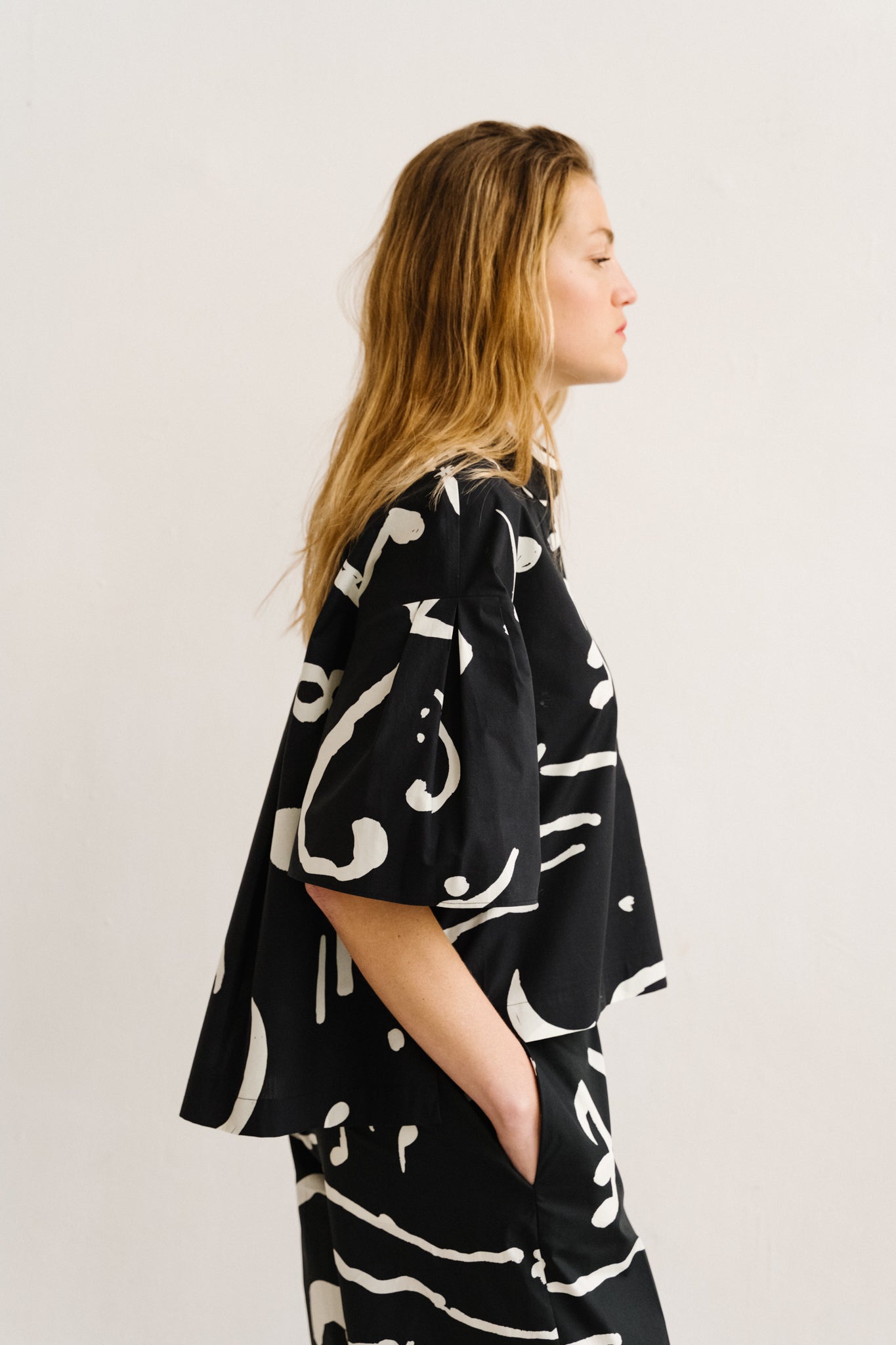 Blouse en popeline imprimée Alysi Lyon Bonny