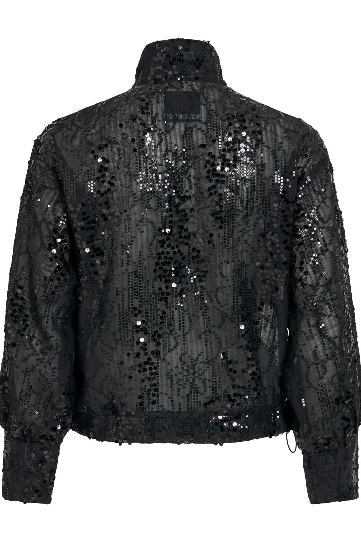 veste paillettes col montant noir Rouge Edit Roumary -- Bonny Lyon