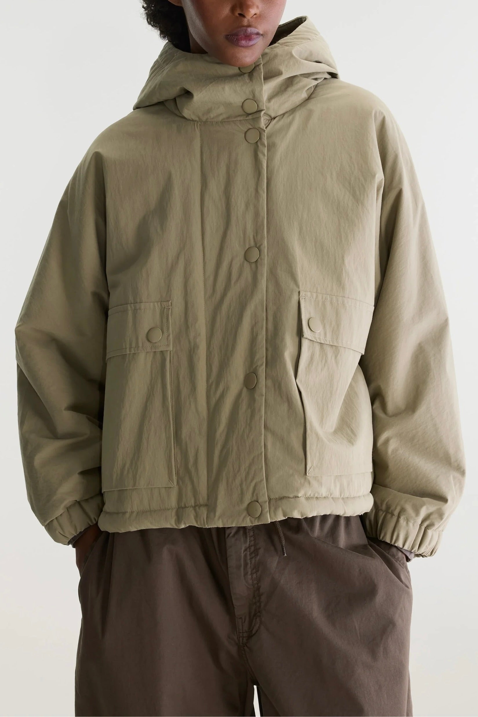 parka courte Jeanna beige doublée fausse fourrure leopard Bellerose -- Bonny Lyon