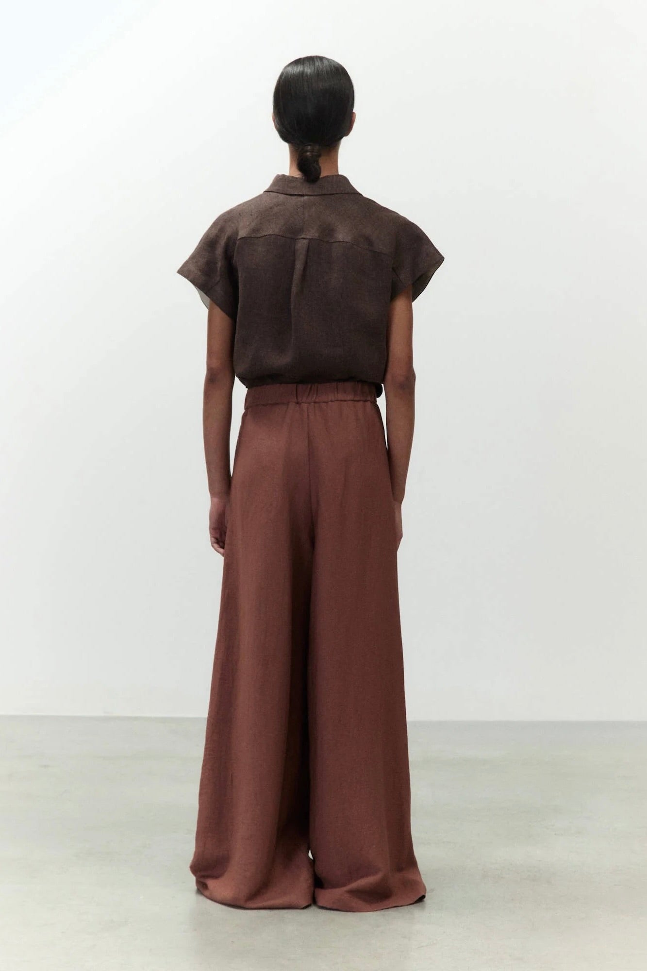 Pantalon Tecno Lino Drappeggi