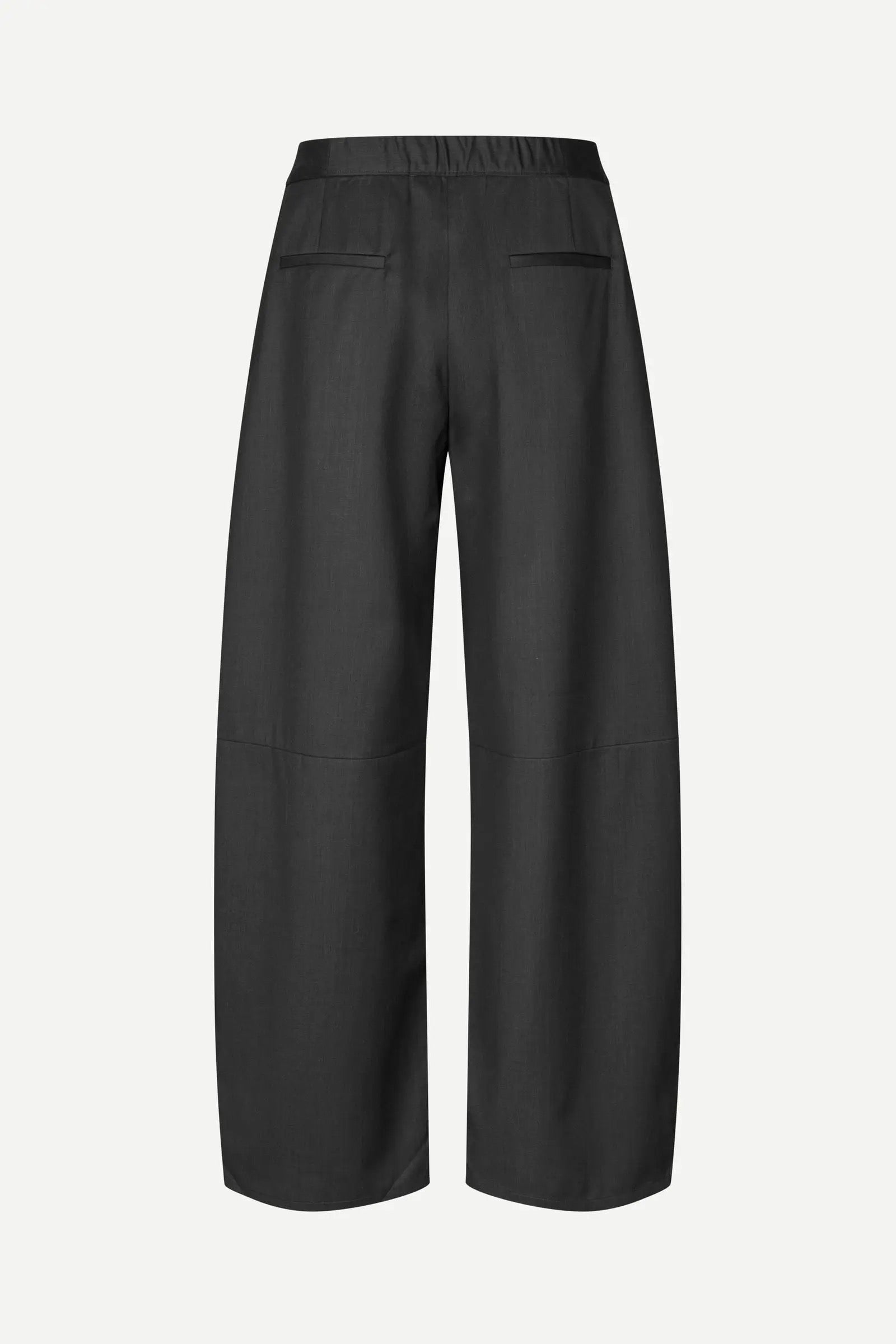 Pantalon barrel en laine mélangée gris anthracite Saroko Samsoe Samsoe -- Bonny Lyon