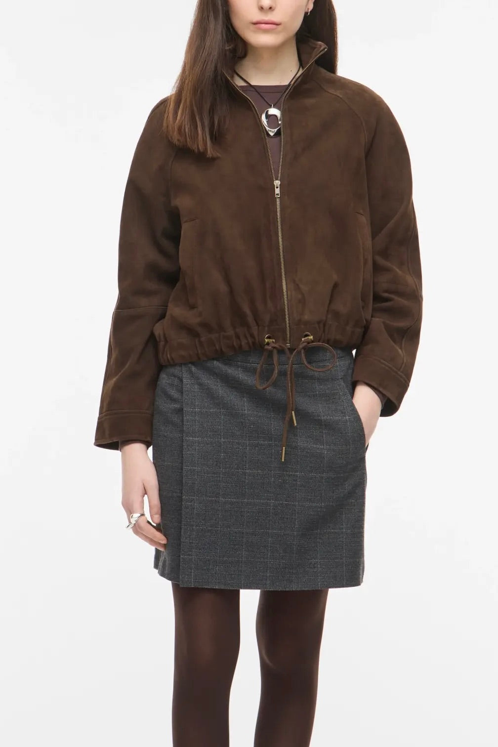 Veste Rouge Edit Roususie cuir seal brown Bonny Lyon