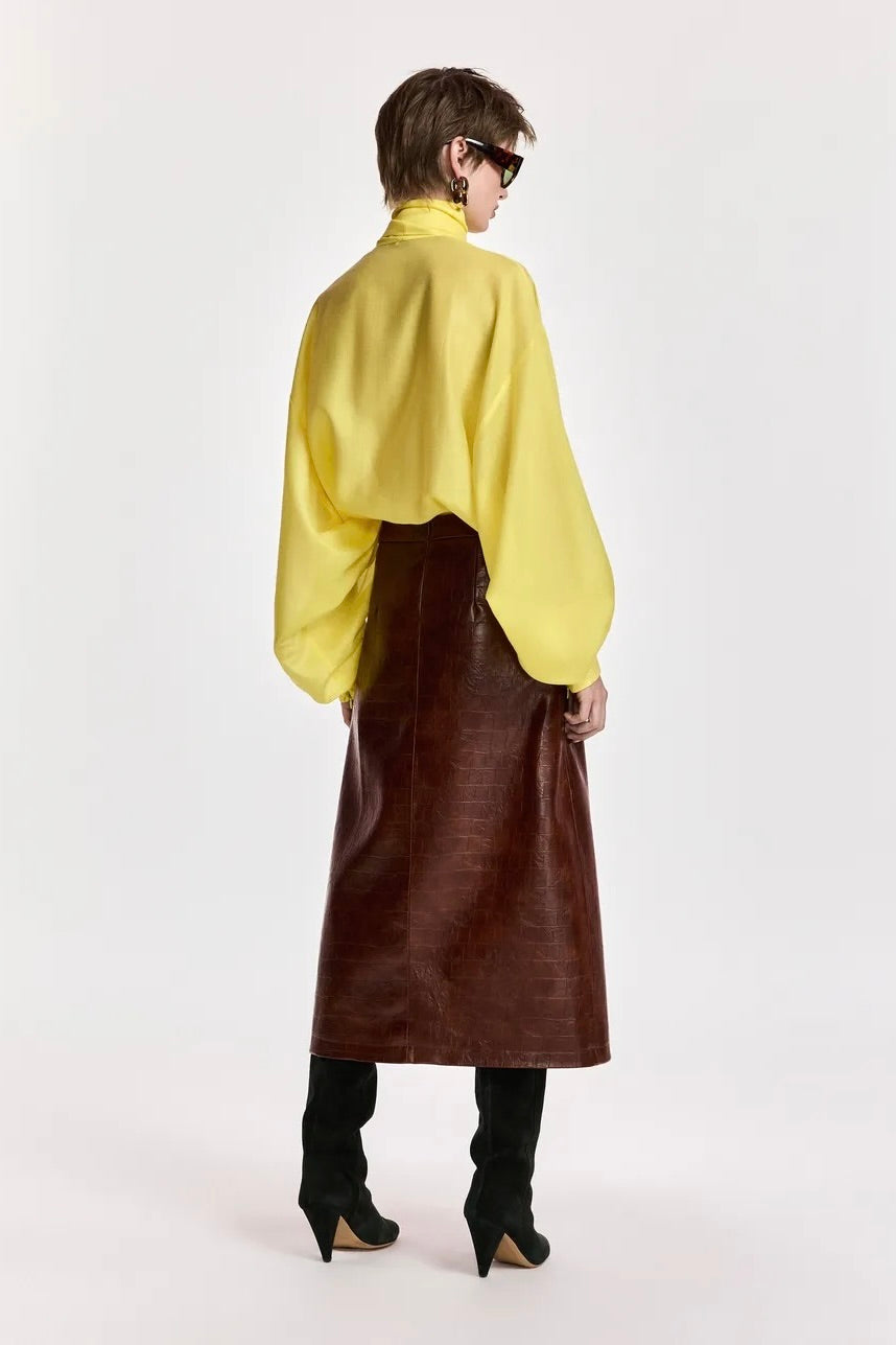 Blouse lavallière jaune oversized Essentiel Antwerp Karismatic -- Bonny Lyon