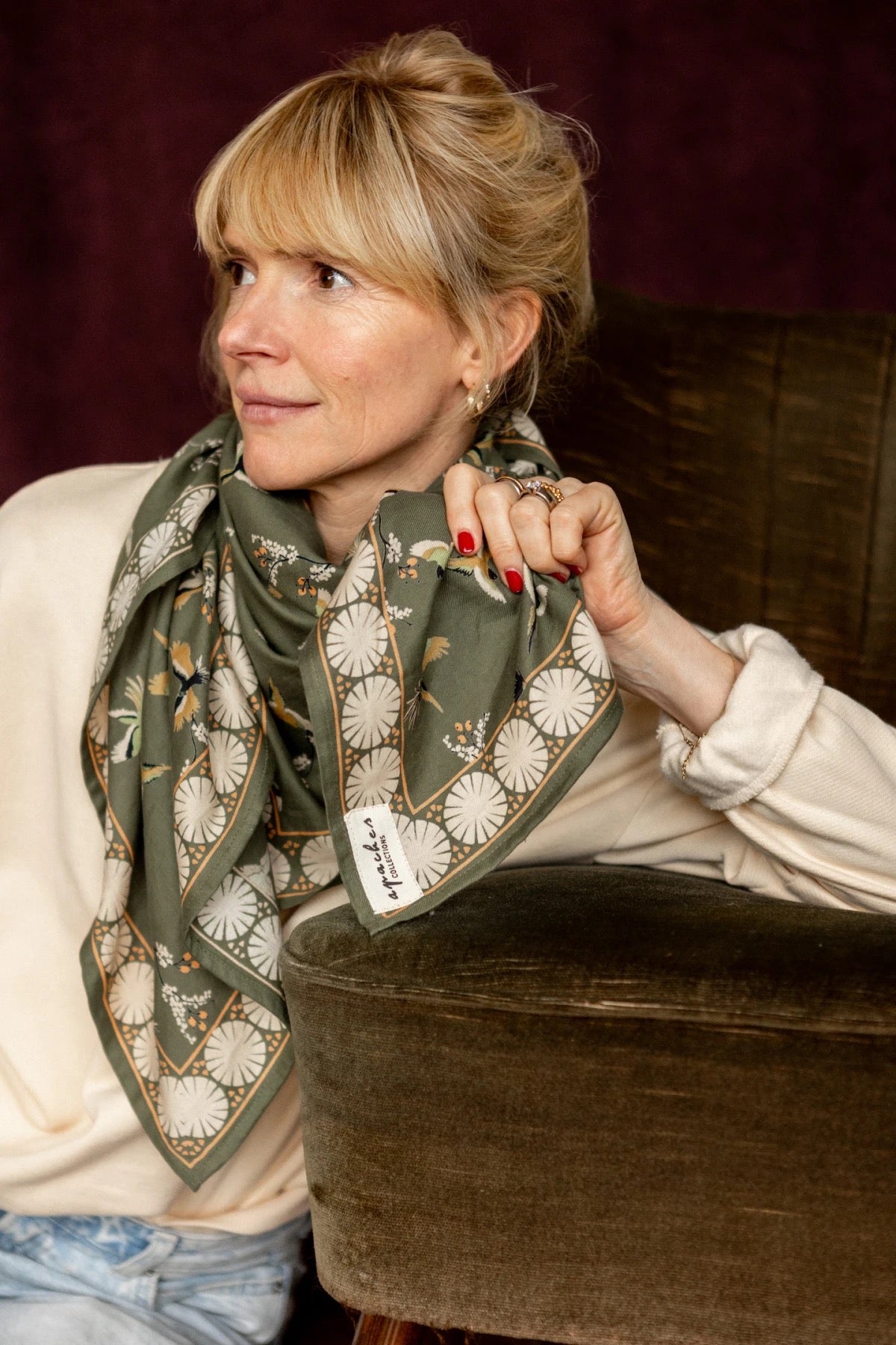 Big Foulard Latika Cerisier