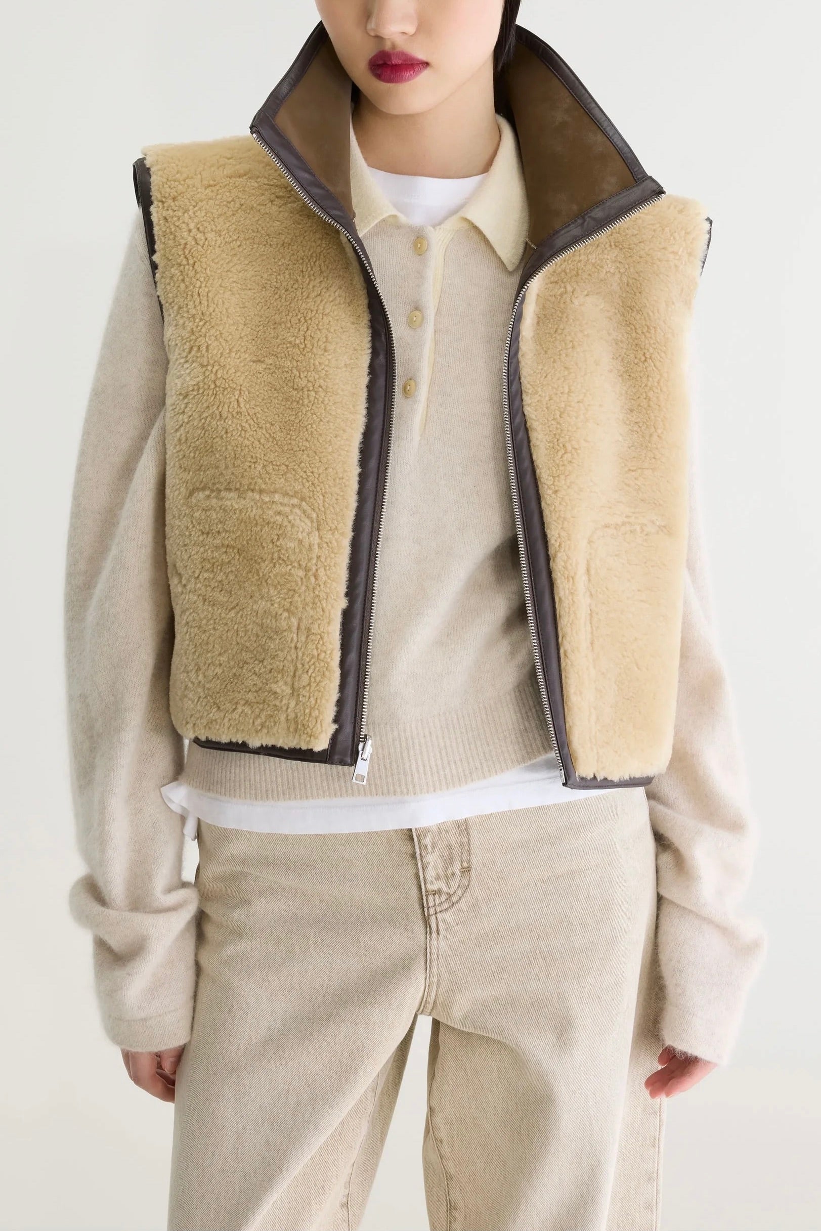 Veste sans manche réversible en fausse fourrure Jonson Bellerose -- Bonny Lyon