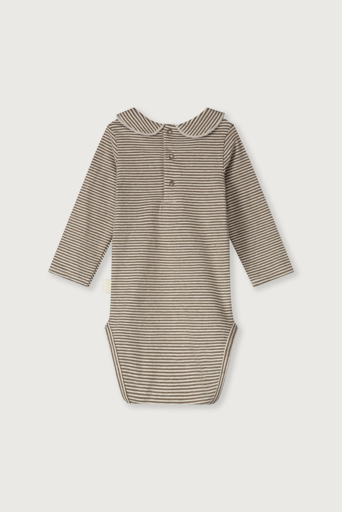 Body bébé en jersey coton organique fines rayures et col Claudine Gray Label -- Bonny Lyon