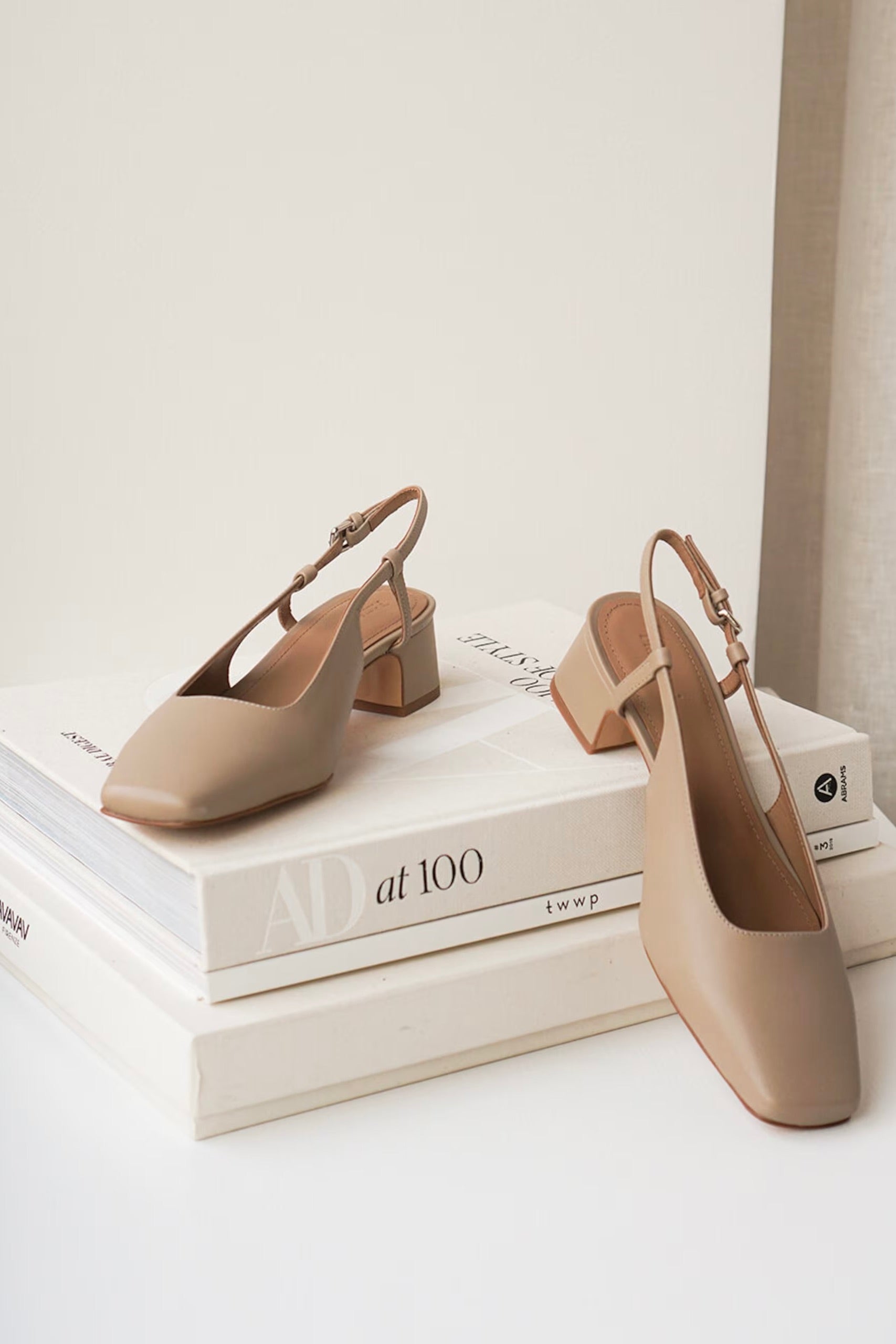 Slingback Elin cuir Beige