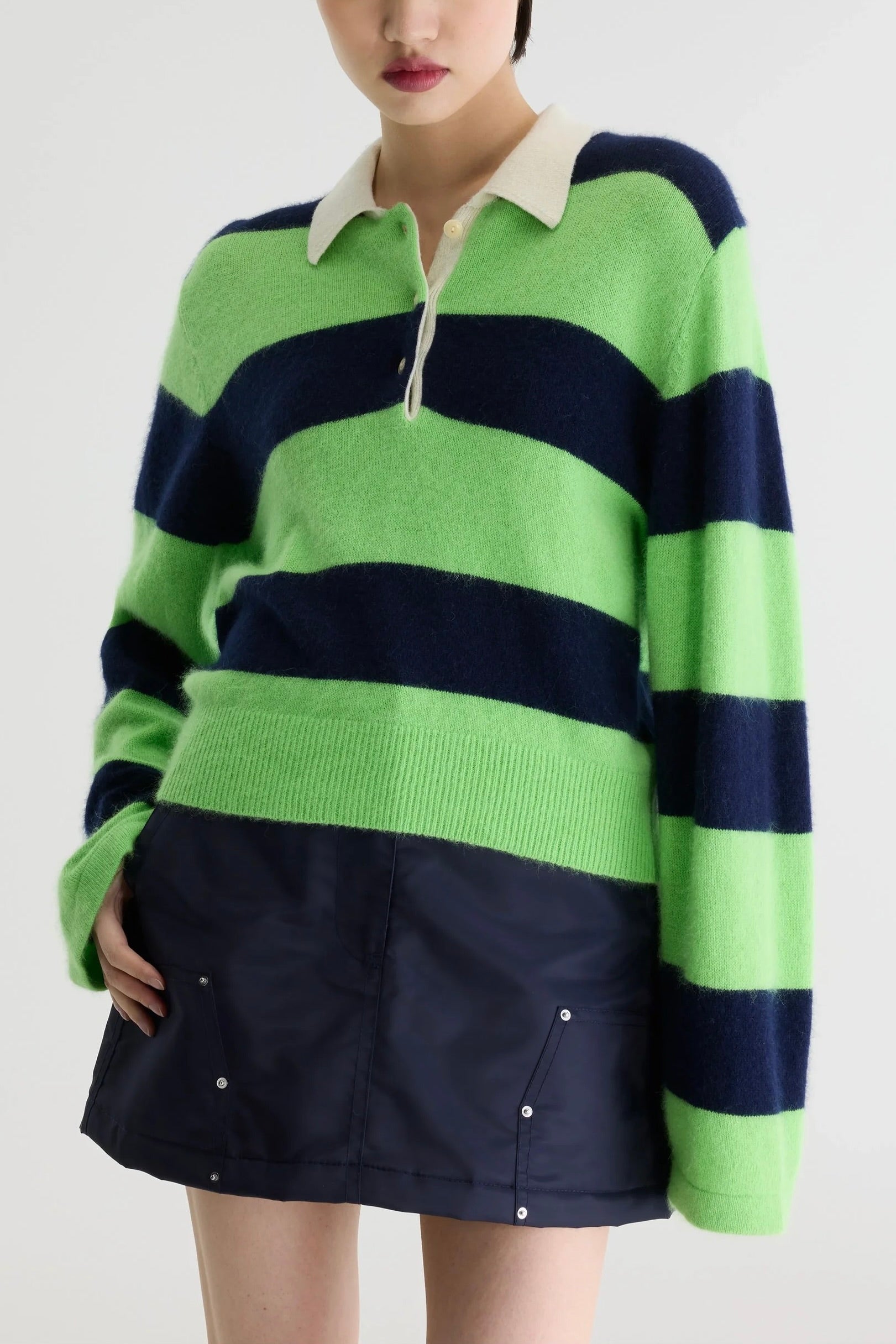 Pull polo Dusto Bellerose rayures Stripe-A — Bonny Lyon