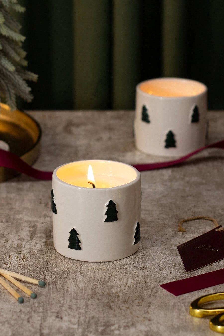 Bougie Noël : Cyprès et Figue