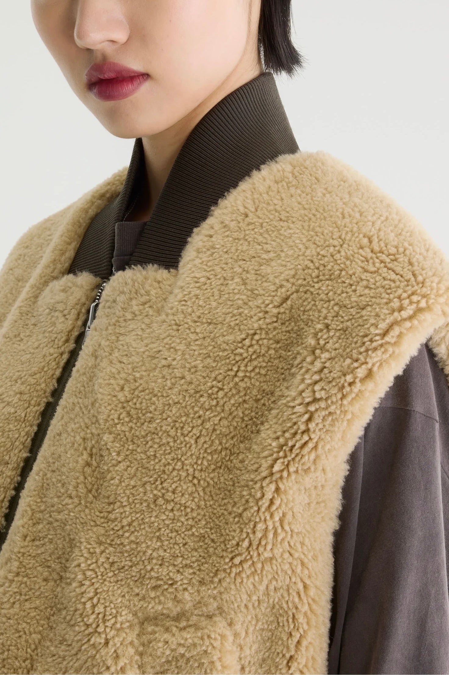 Veste réversible sans manche léopard et sherpa Haalo Bellerose -- Bonny Lyon