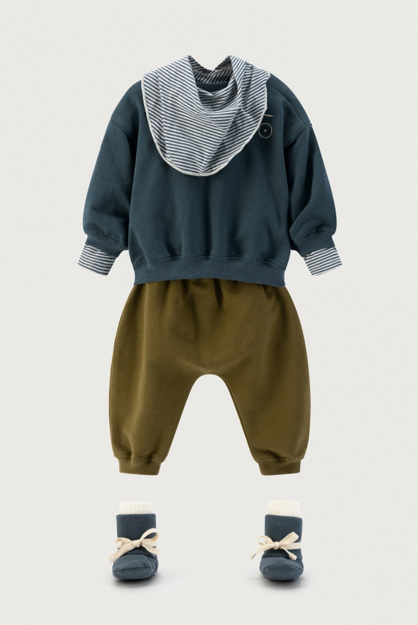 Sweatshirt pour bébé en molleton de coton organique Gray Label -- Bonny Lyon