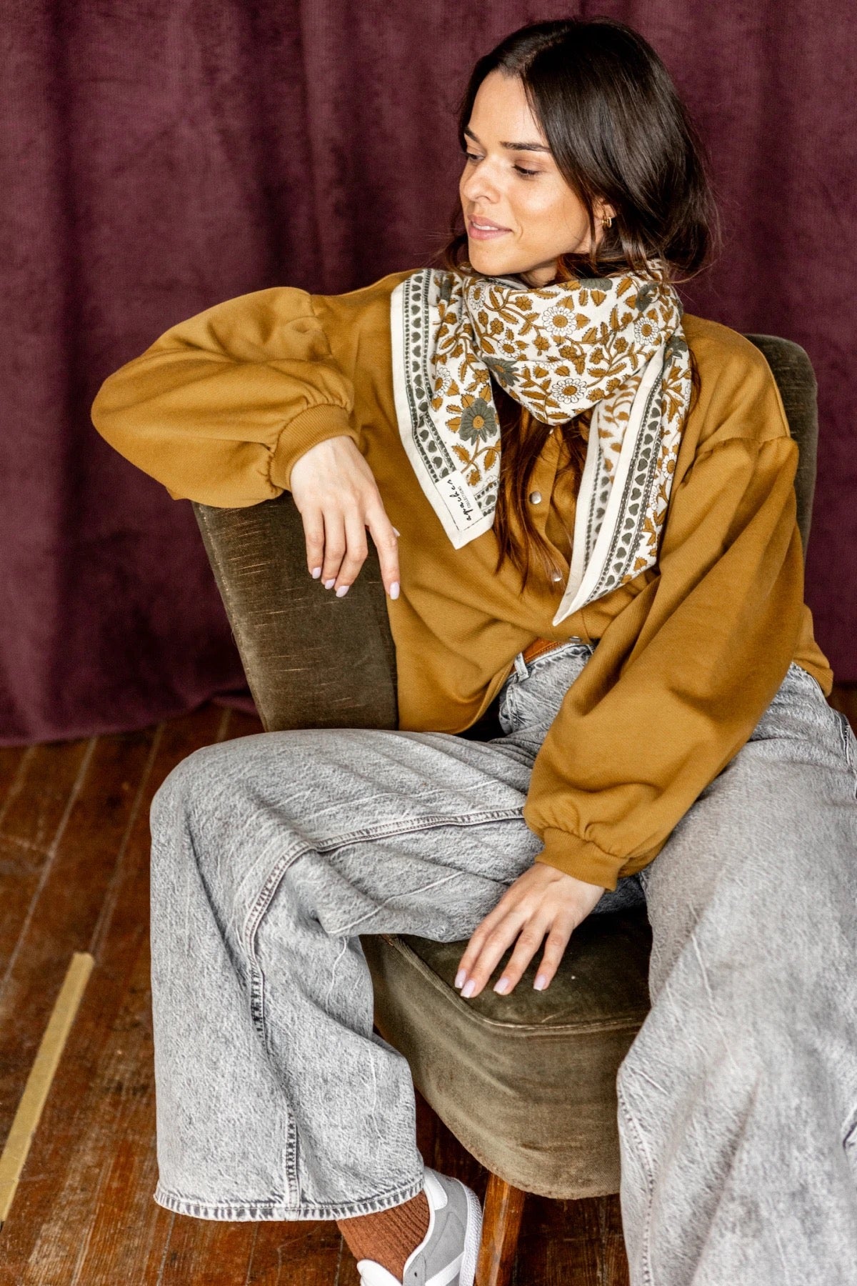 Big Foulard Latika Coeur