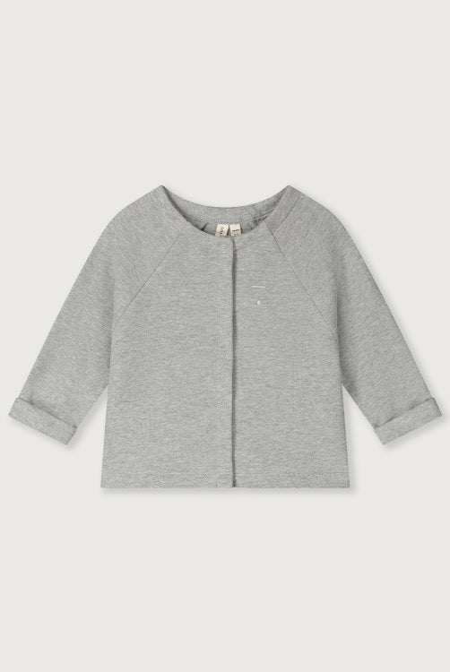 Cardigan pour bébé en molleton coton organique coupe raglan Gray Label -- Bonny Lyon