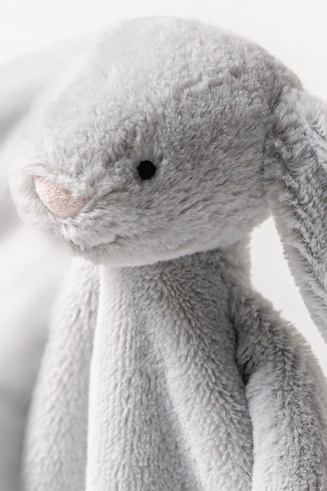 Doudou Lapin plat Bashful Gris