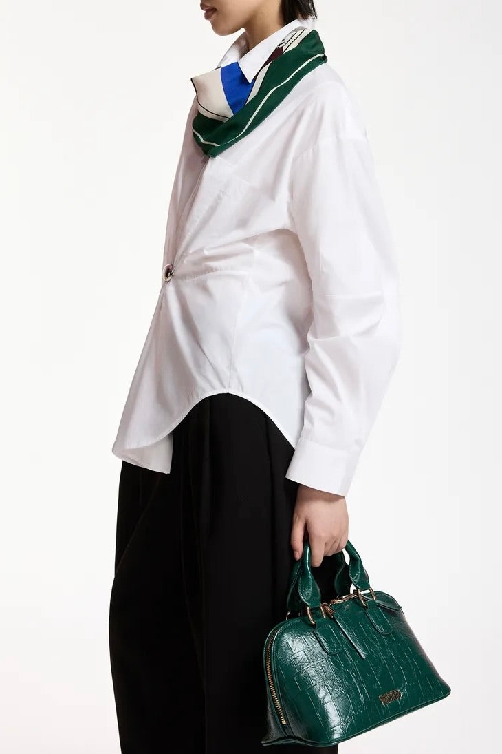 Chemise oversized drappée sur le devant avec broche amovible Kreative essentiel antwerp -- Bonny Lyon