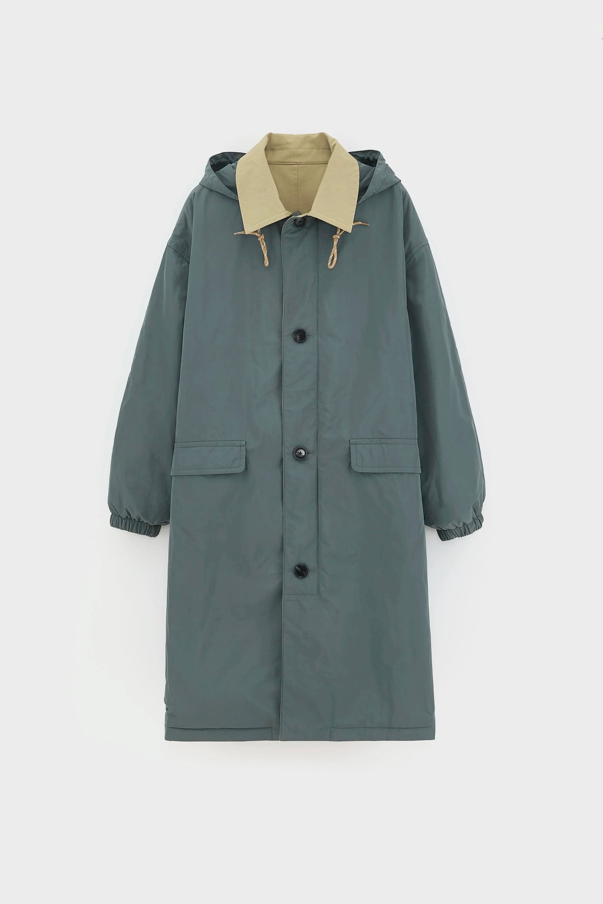 Manteau- trench réversible beige et imperméable gris ardoise Hearty Bellerose -- Bonny Lyon