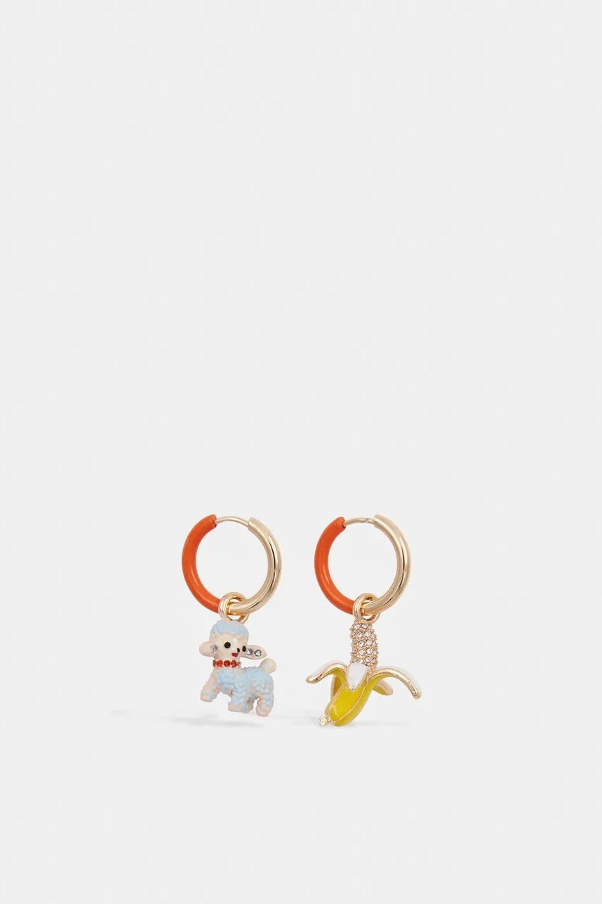 Boucles d'oreilles dépareillées Kana Mouton et banane Essentiel Antwerp -- Bonny Lyon