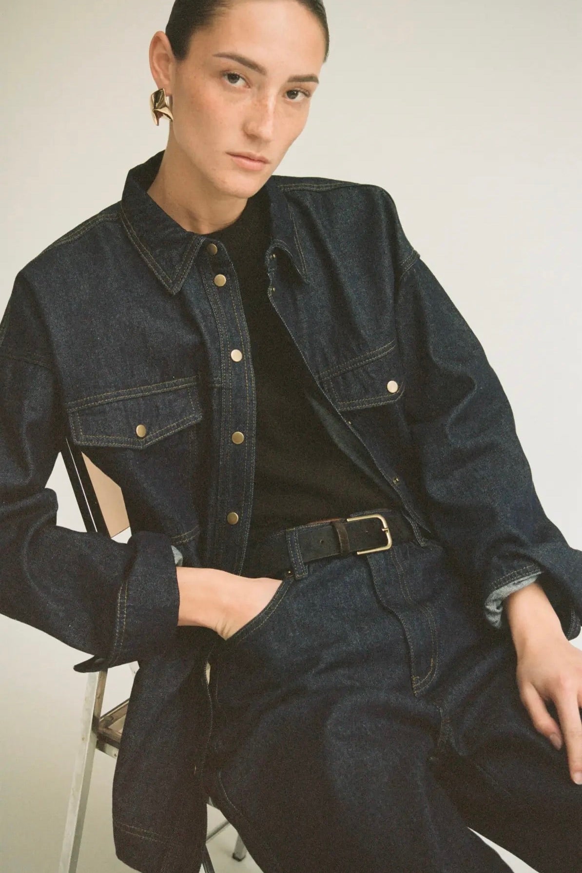 Surchemise Rouge Edit Rourina denim dark blue Bonny Lyon