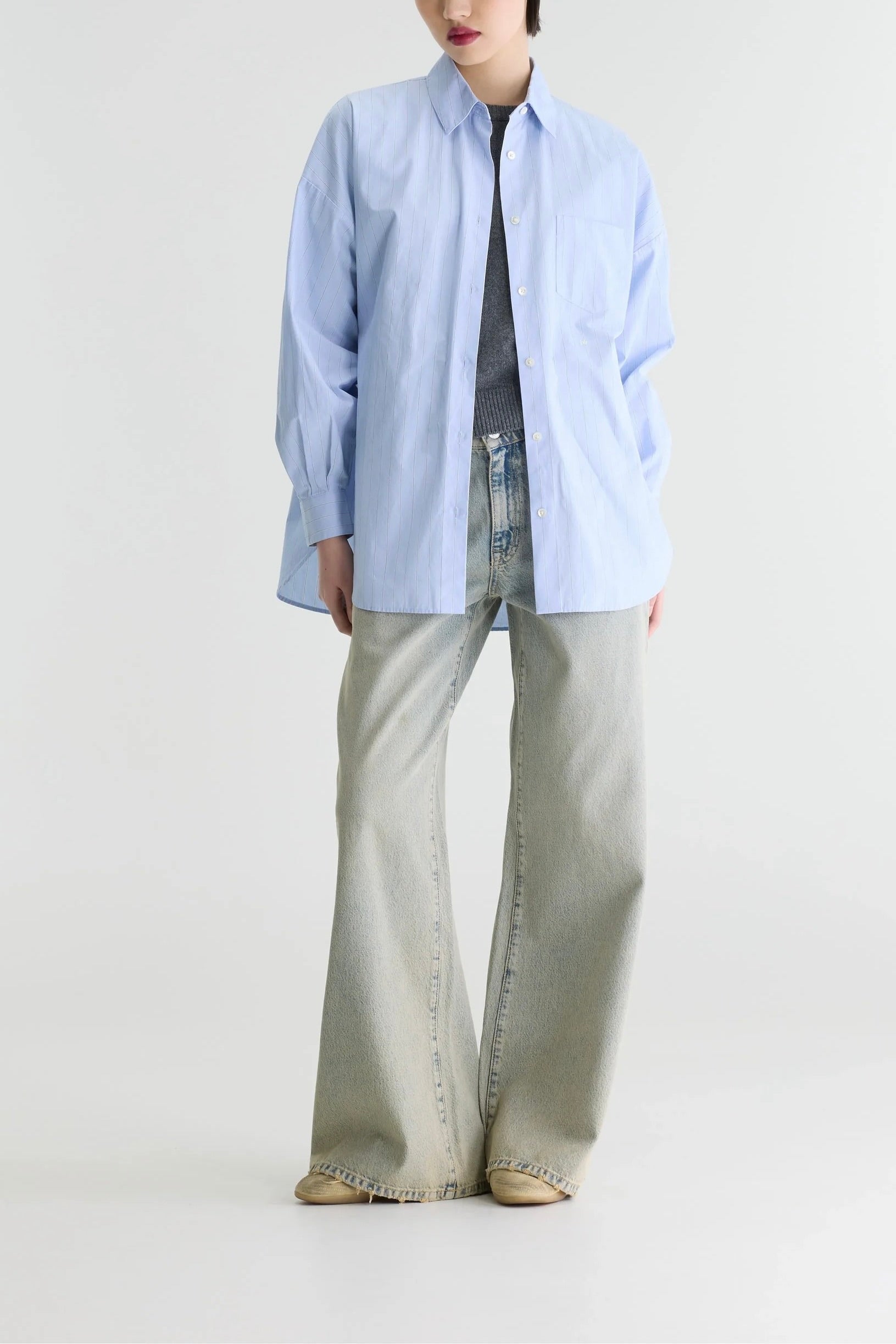 chemise oversized rayé bleu Giorgia Bellerose Bonny Lyon
