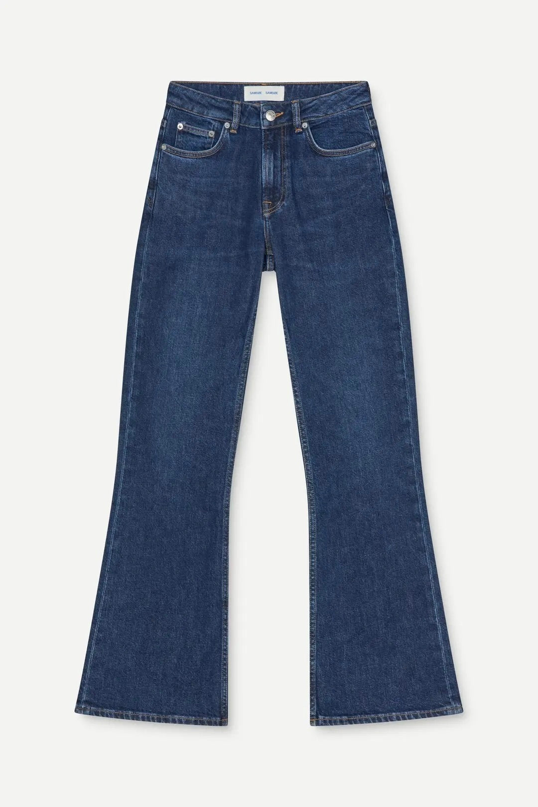 Jeans bleu medium coupe bootcut taille haute coton organique Samsøe -- Bonny Lyon