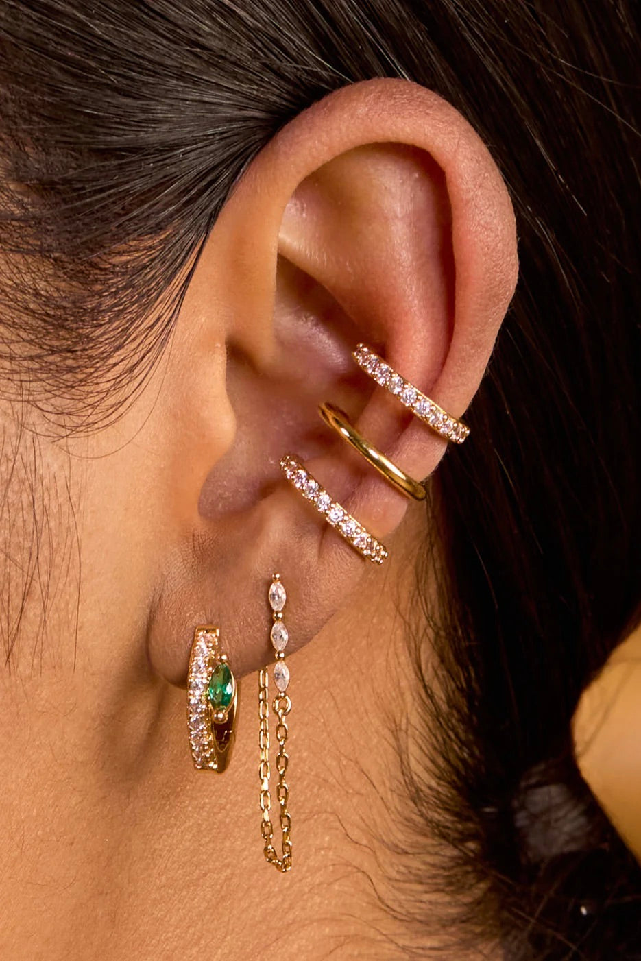 Boucles d'oreille Green Precious Delhi