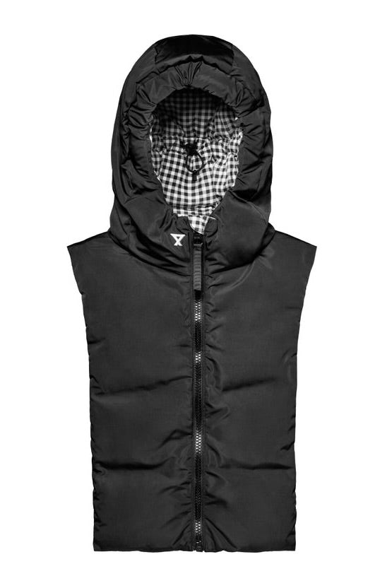 Capuche Doudoune Vichy Noir et Blanc
