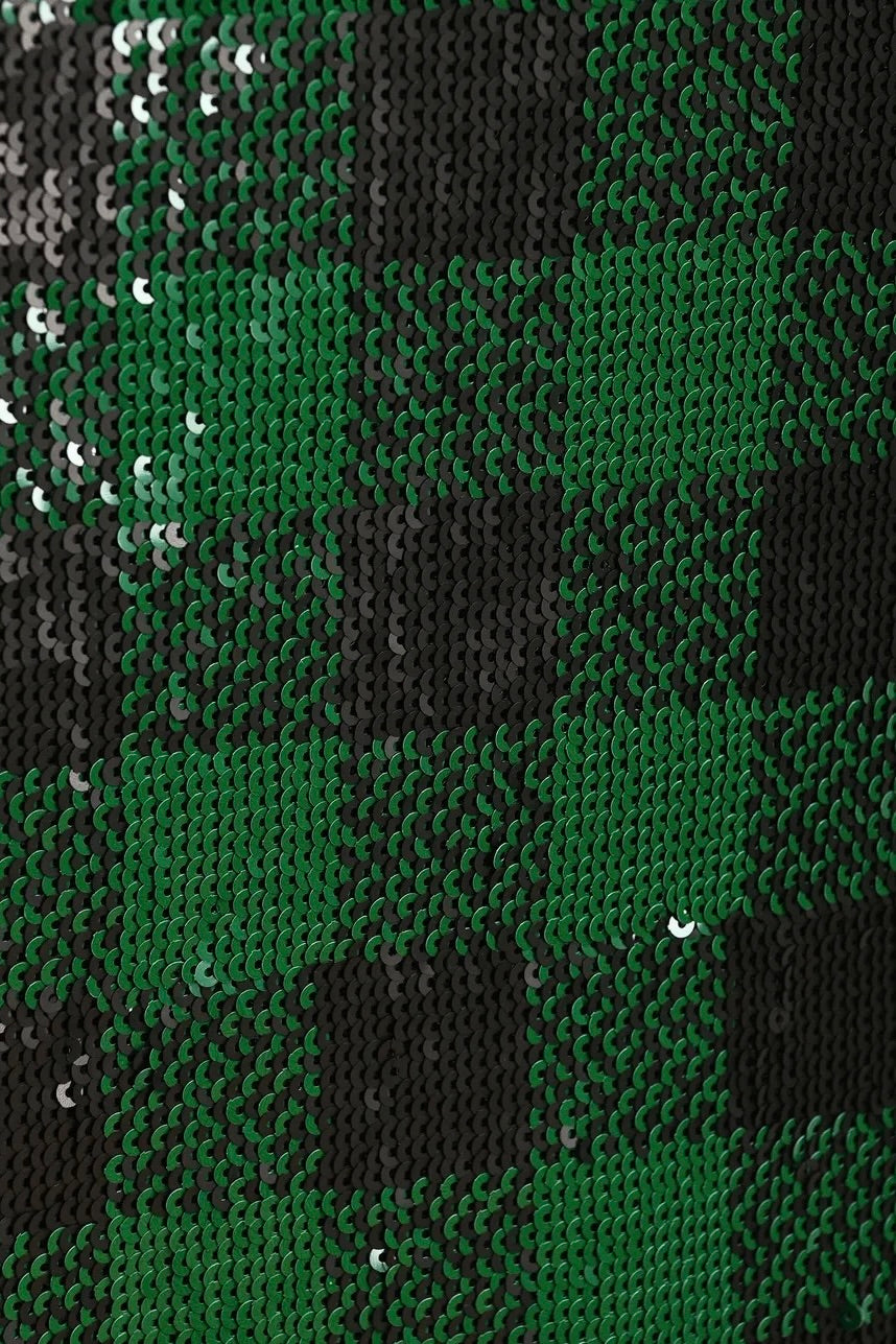 Jupe crayon à paillettes vichy vert et marine Knitwear Essentiel Antwerp -- Bonny Lyon
