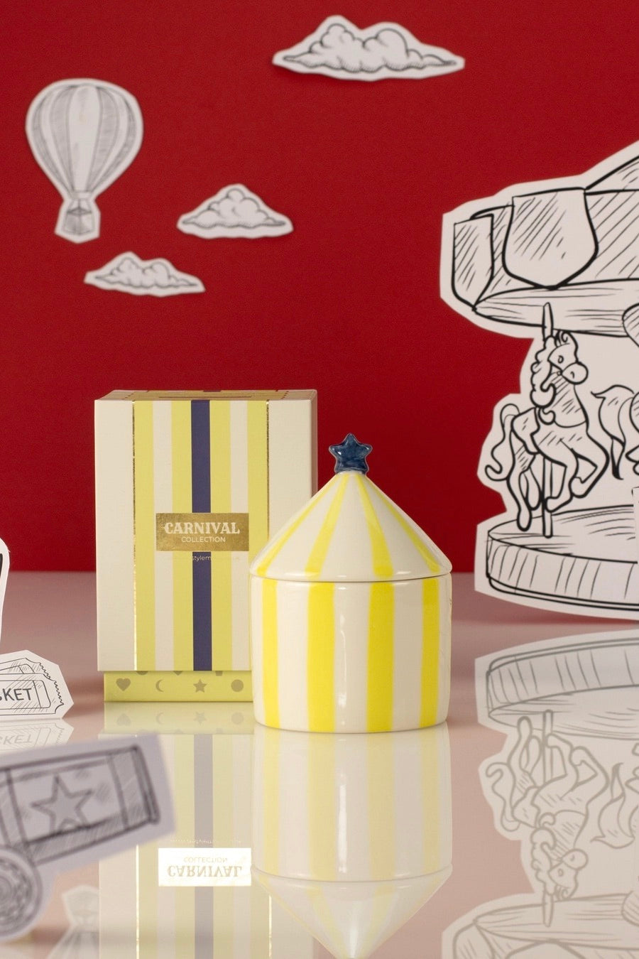 Bougie Carnaval : Ambre et Bergamote