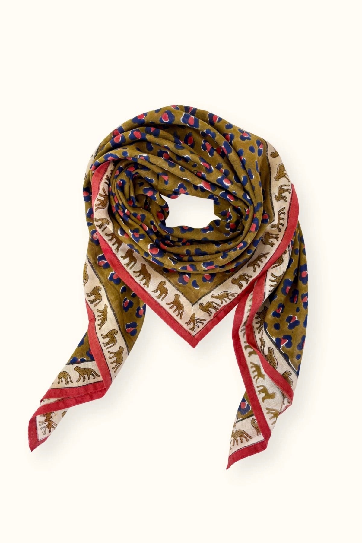 Big Foulard Dupatta Léopard