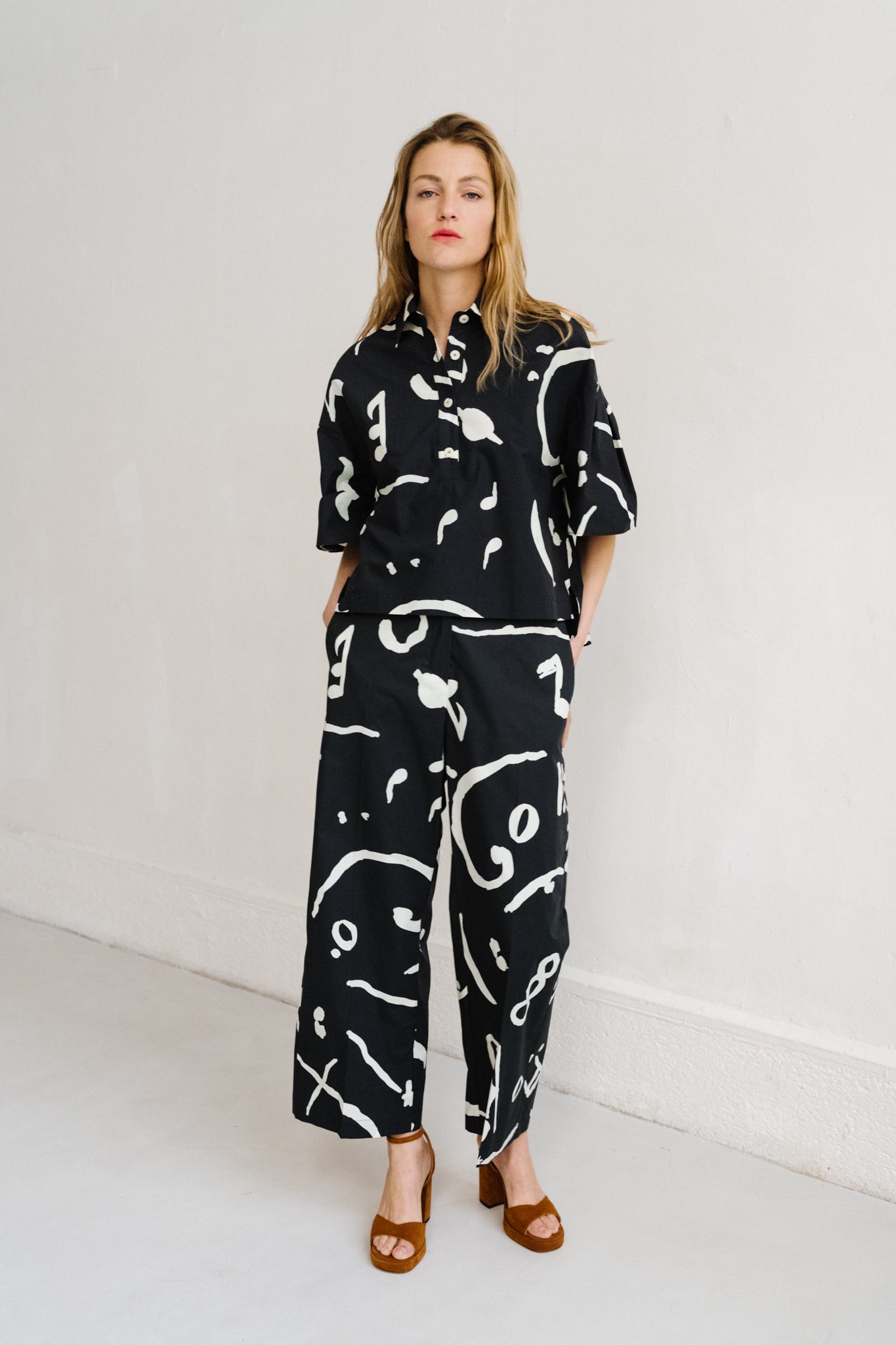 Blouse Printed Nero