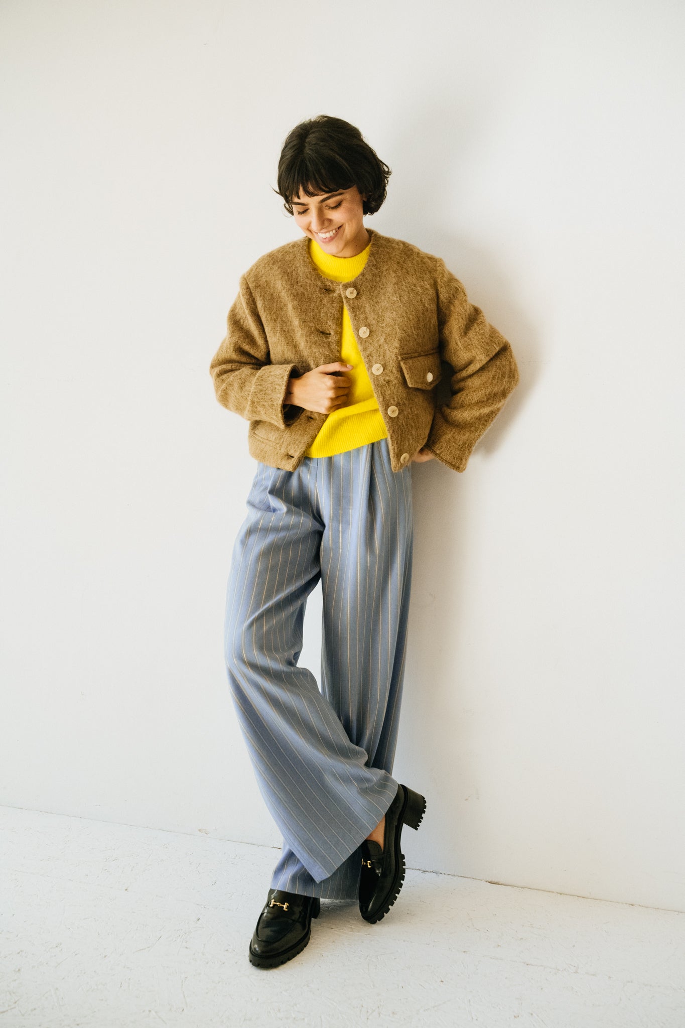 Pantalon Fluid Stripes Cielo