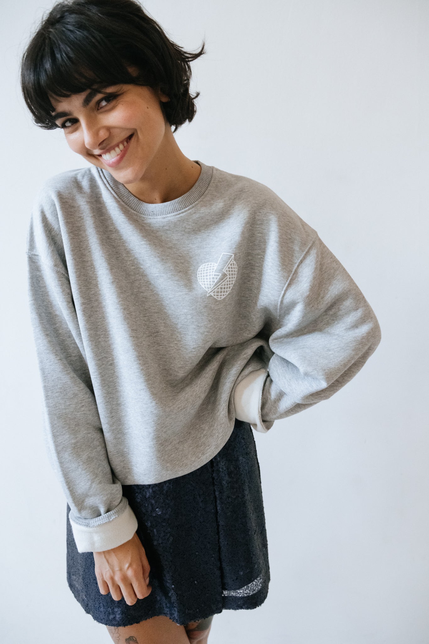 Sweatshirt Heartbreaker Gris/Blanc