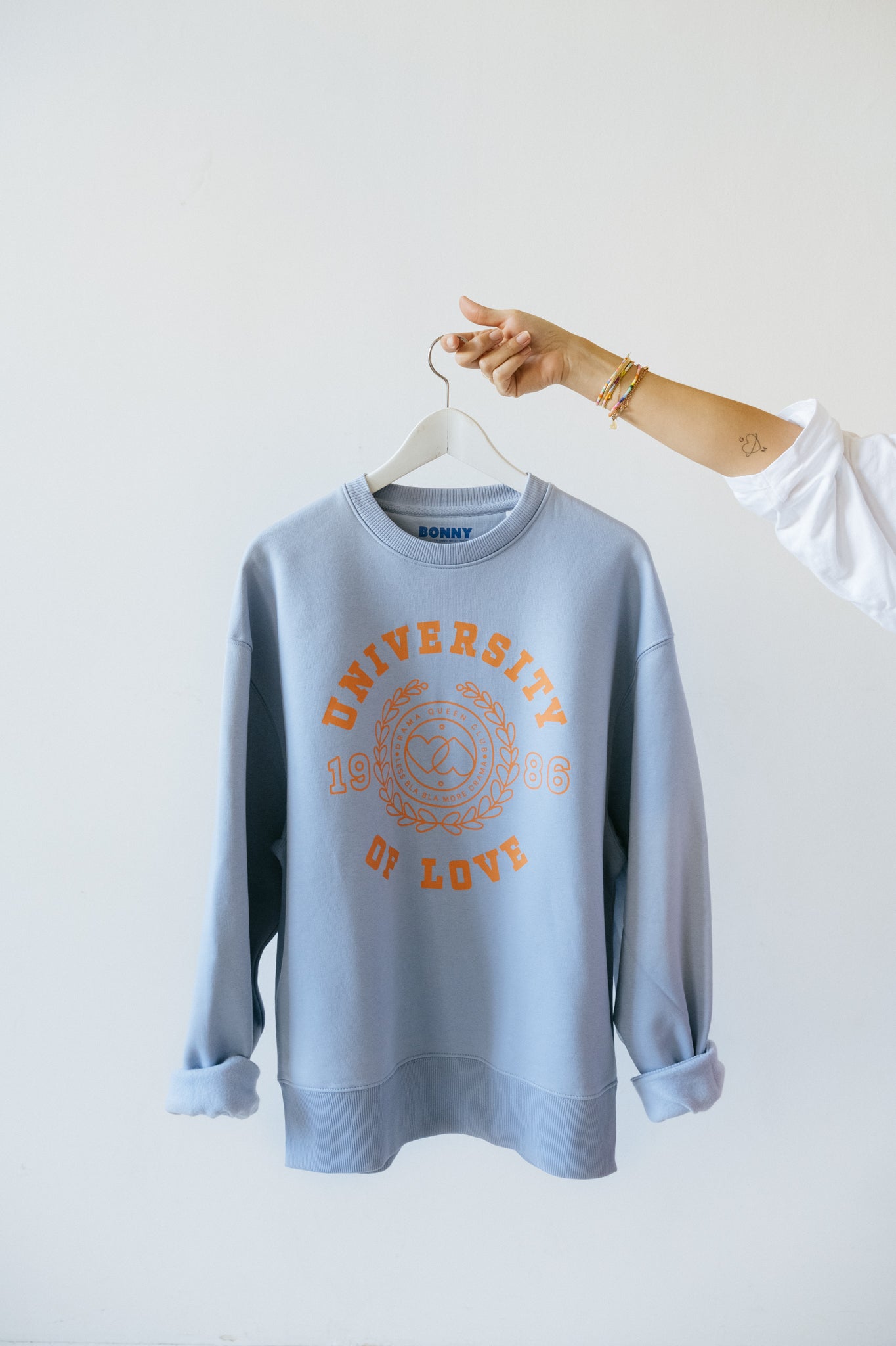 Sweatshirt University Bleu/Orange
