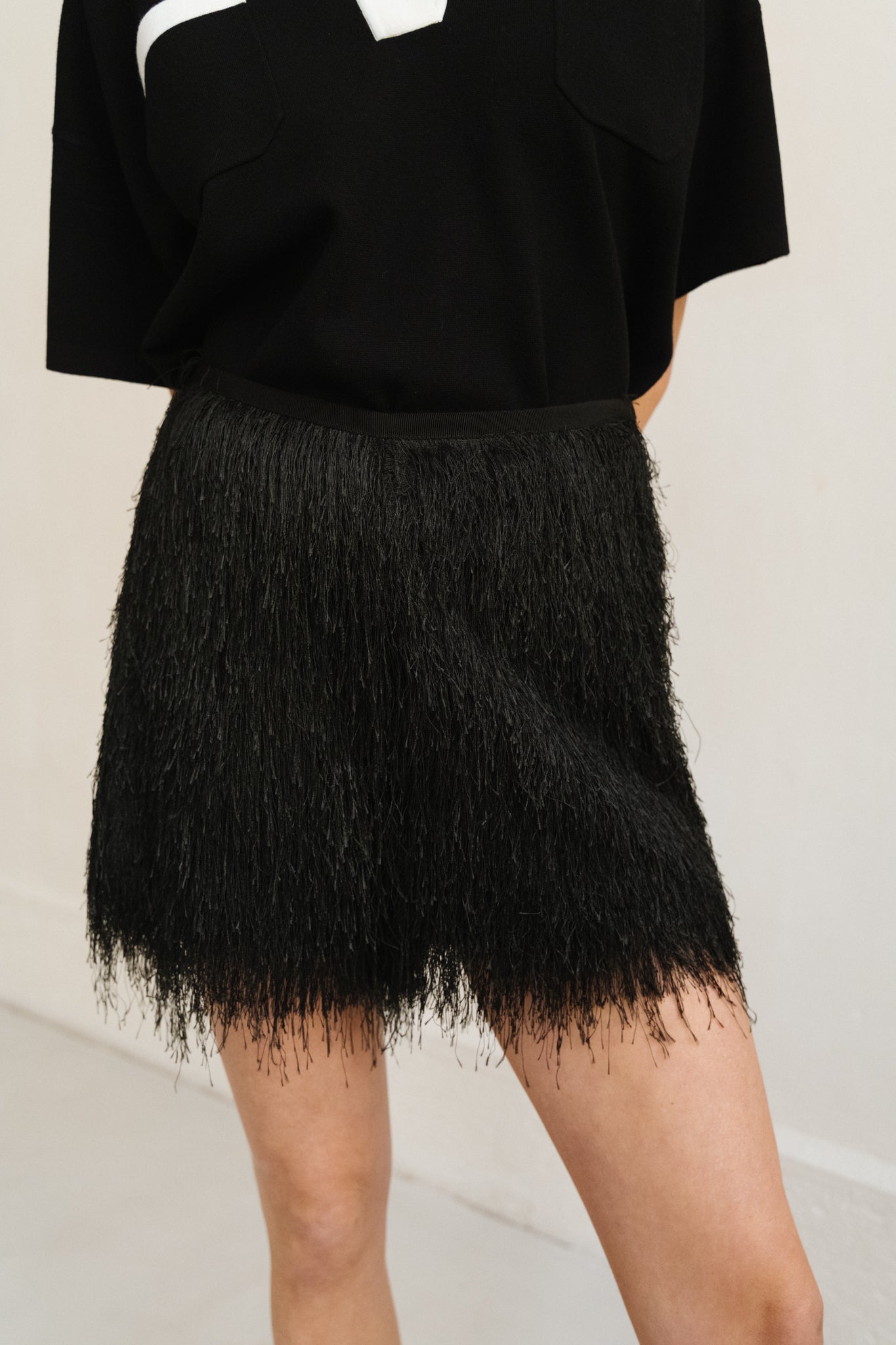 Short Fringes Nero