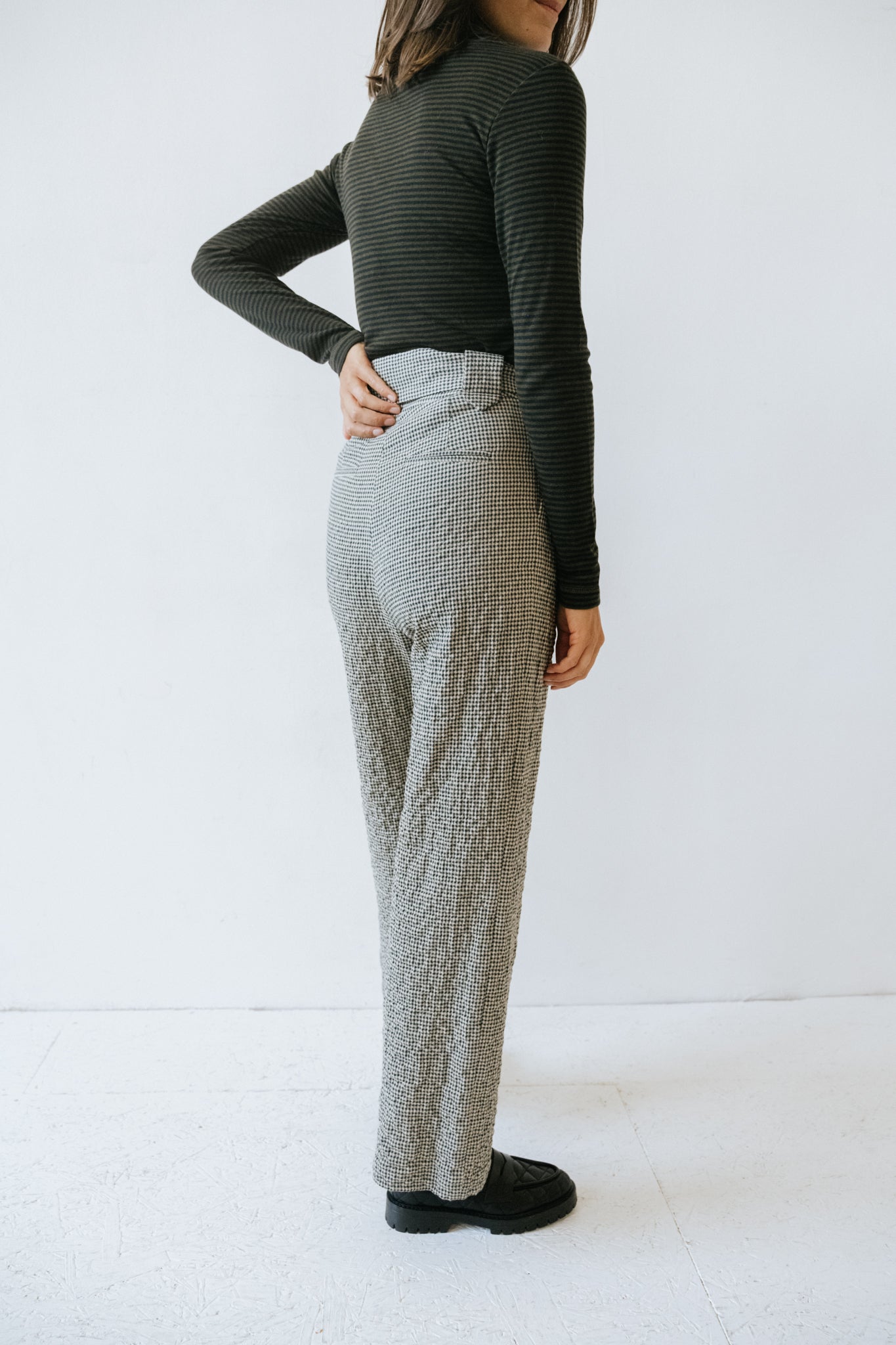 Pantalon Micro Vichy Grafite