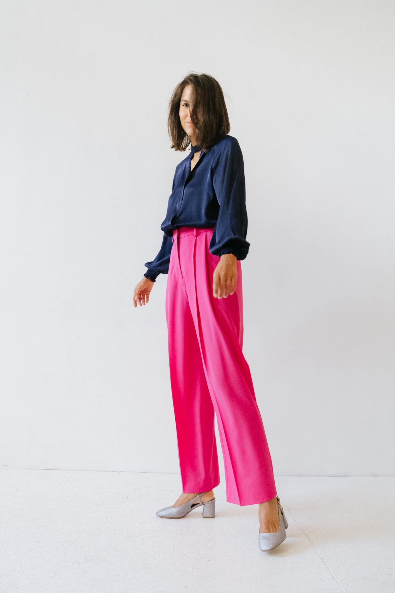 Pantalon Tela Di Lana Pink