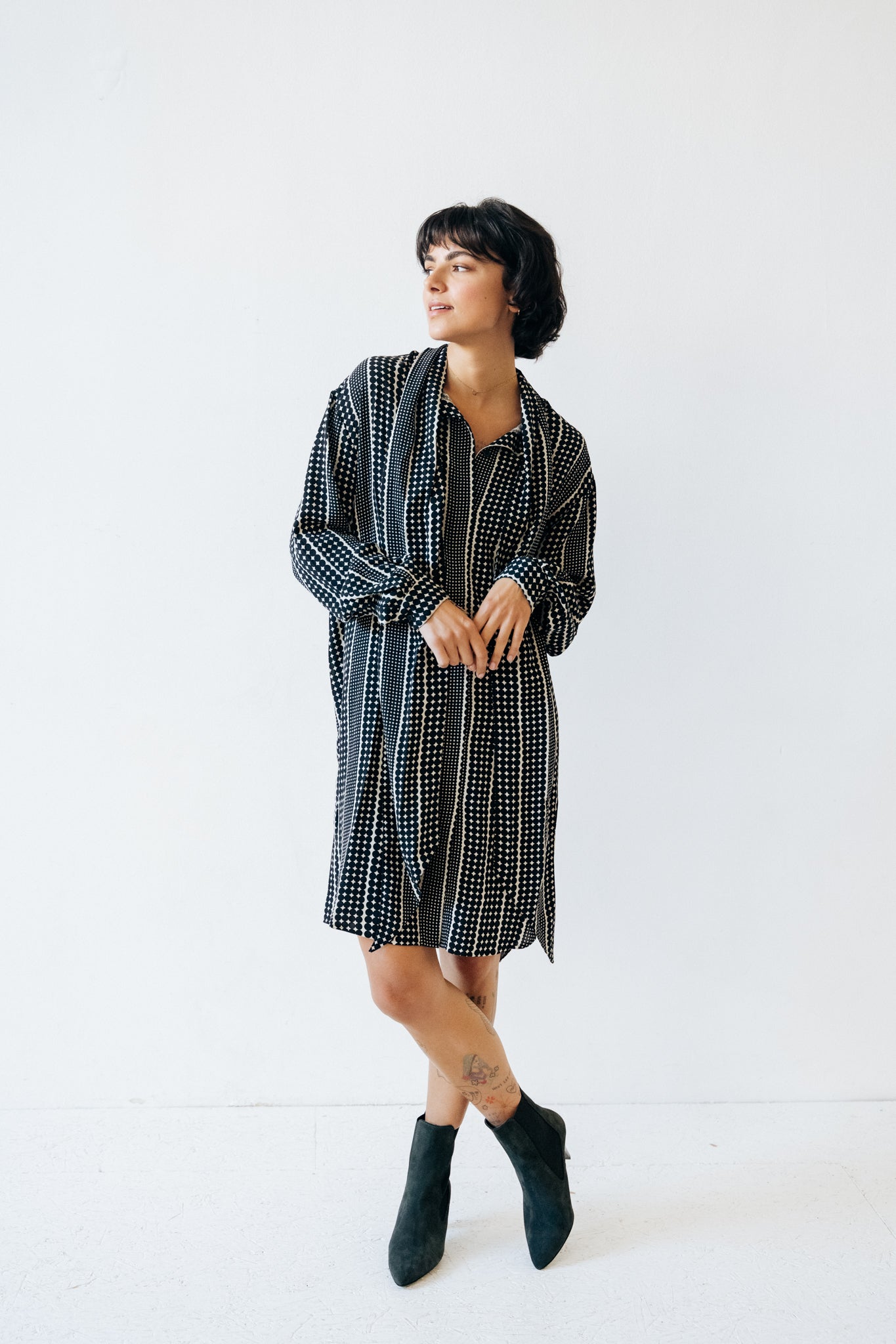Robe Bac Black Dots