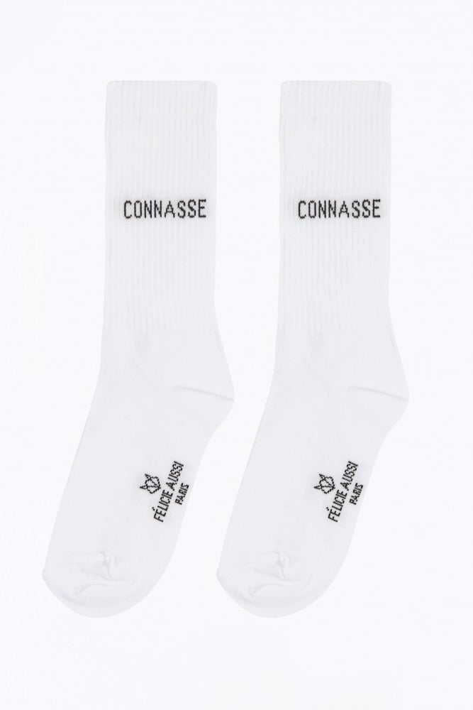 Chaussettes Connasse Blanc