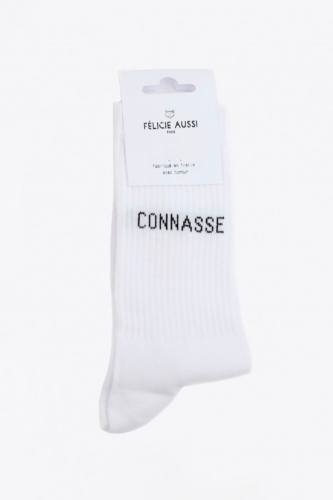 Chaussettes Connasse Blanc