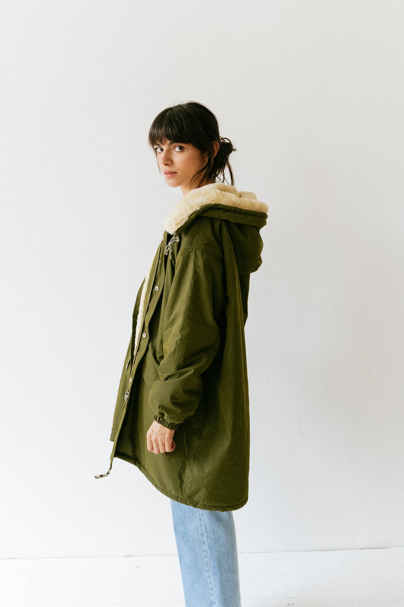 Parka Laos Olive Kaki Bellerose Bonny Lyon