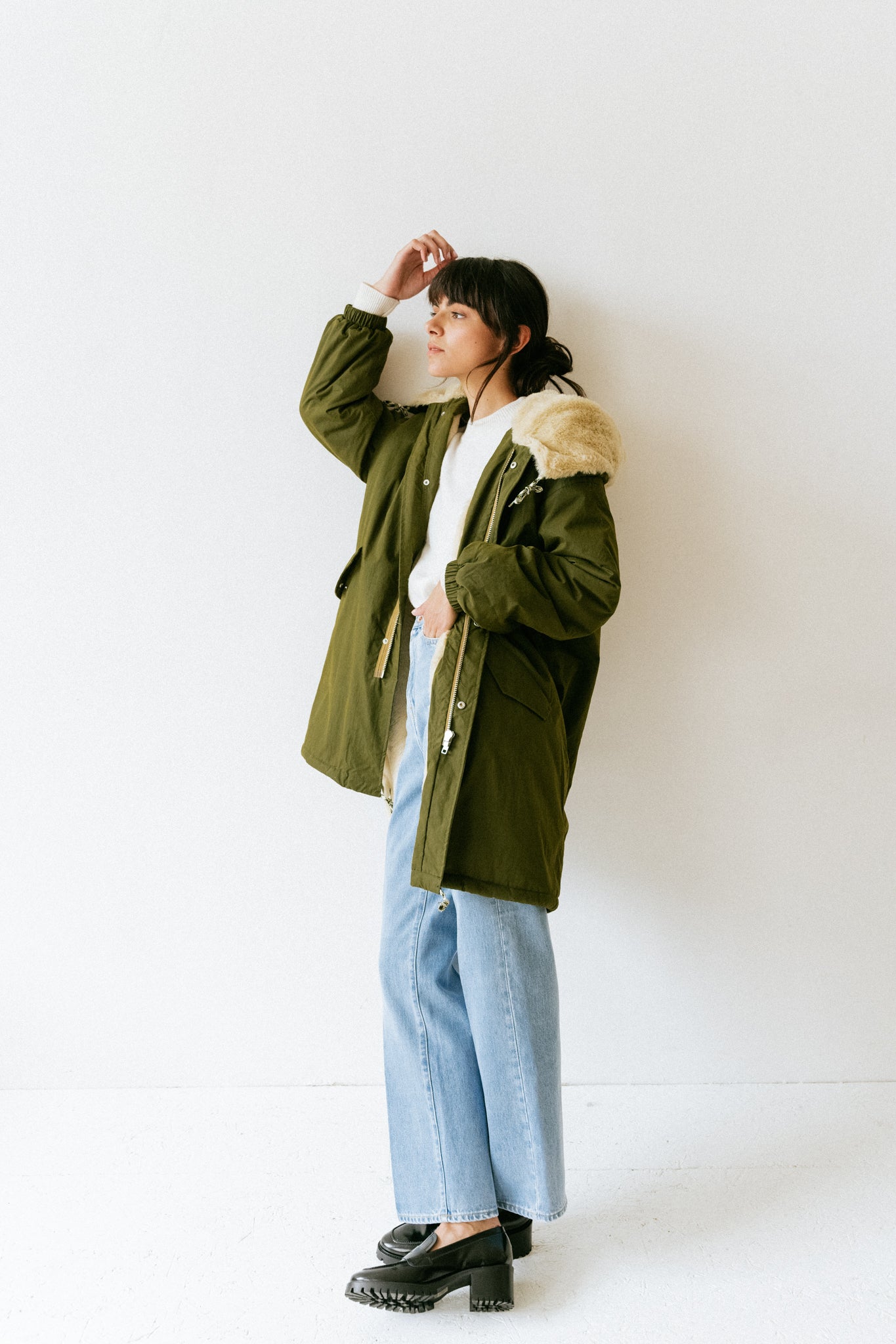 Parka Laos Olive Kaki Bellerose Bonny Lyon