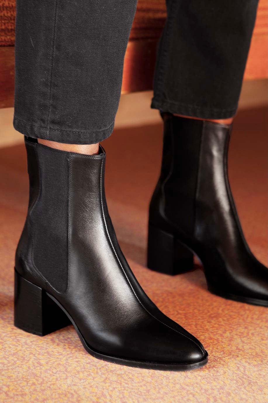 Bottines no.663 Cuir Noir
