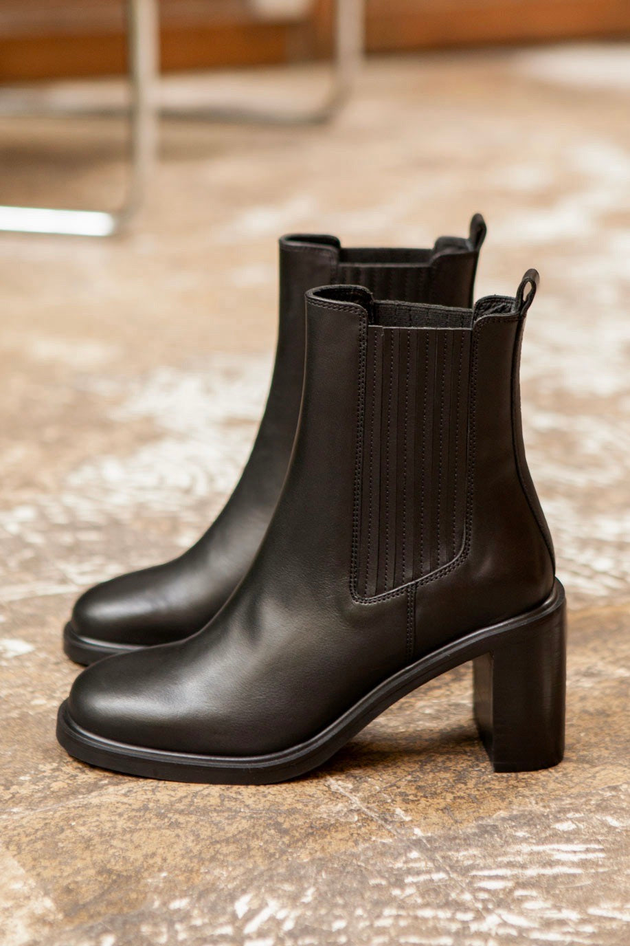 Bottines no.725 Cuir Noir