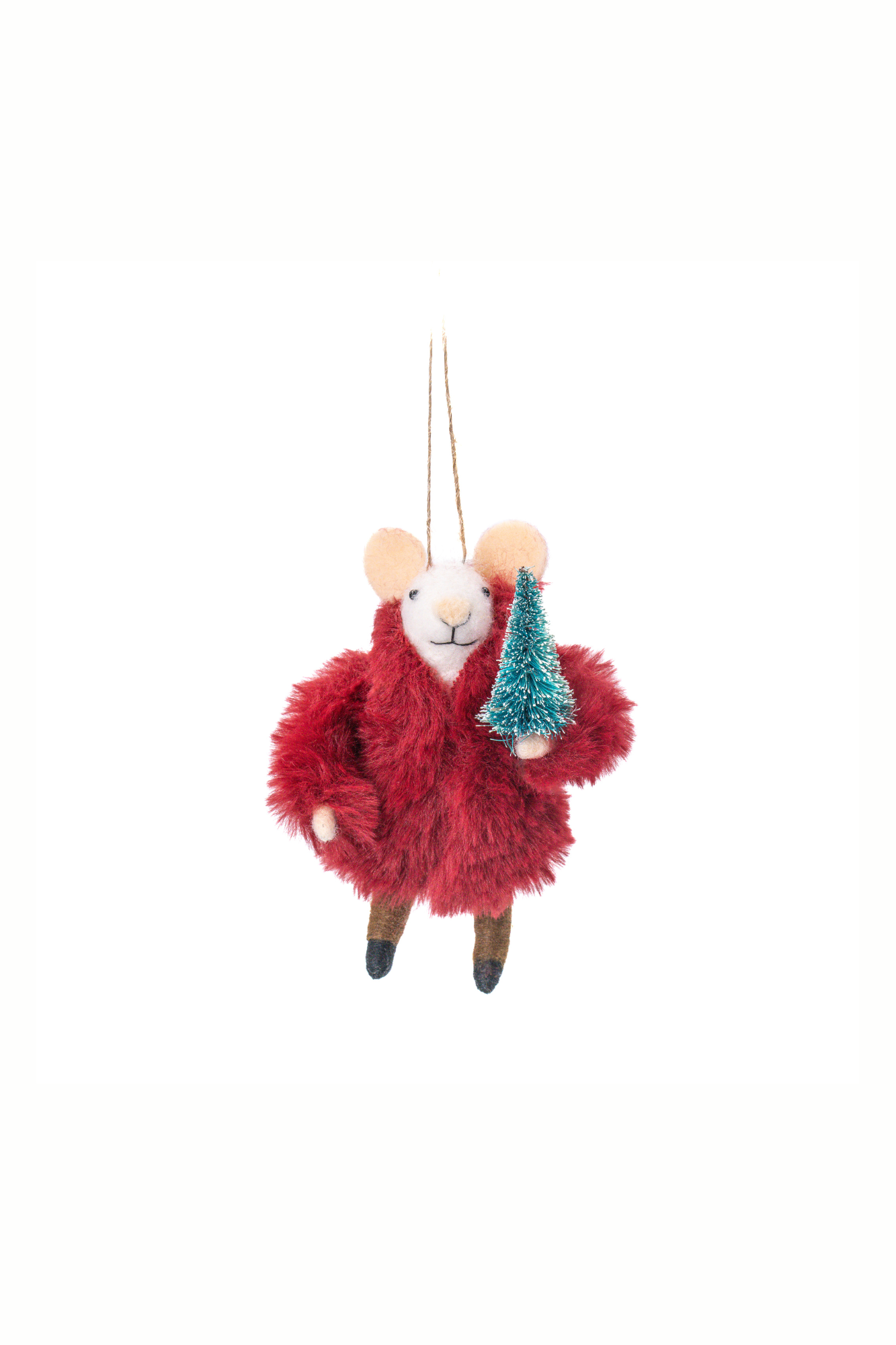 Mouse in Fur Coat with Tree