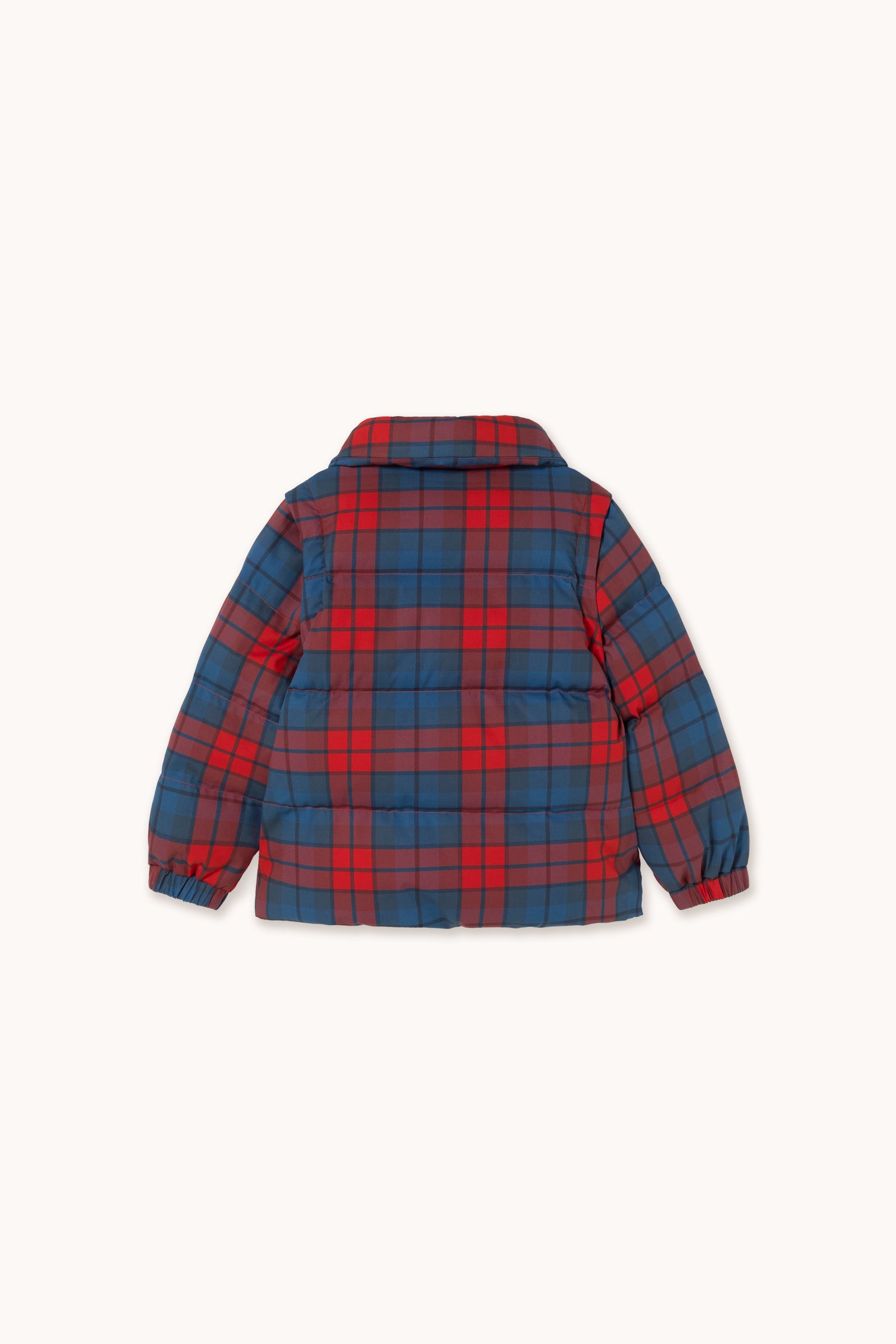 Veste enfant doudoune à carreaux rouge et bleu Check short Padded Tiny Cottons __ Bonny Lyon