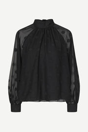 Blouse plumetis Ebbali Black Samsoe Samsoe Bonny Lyon 