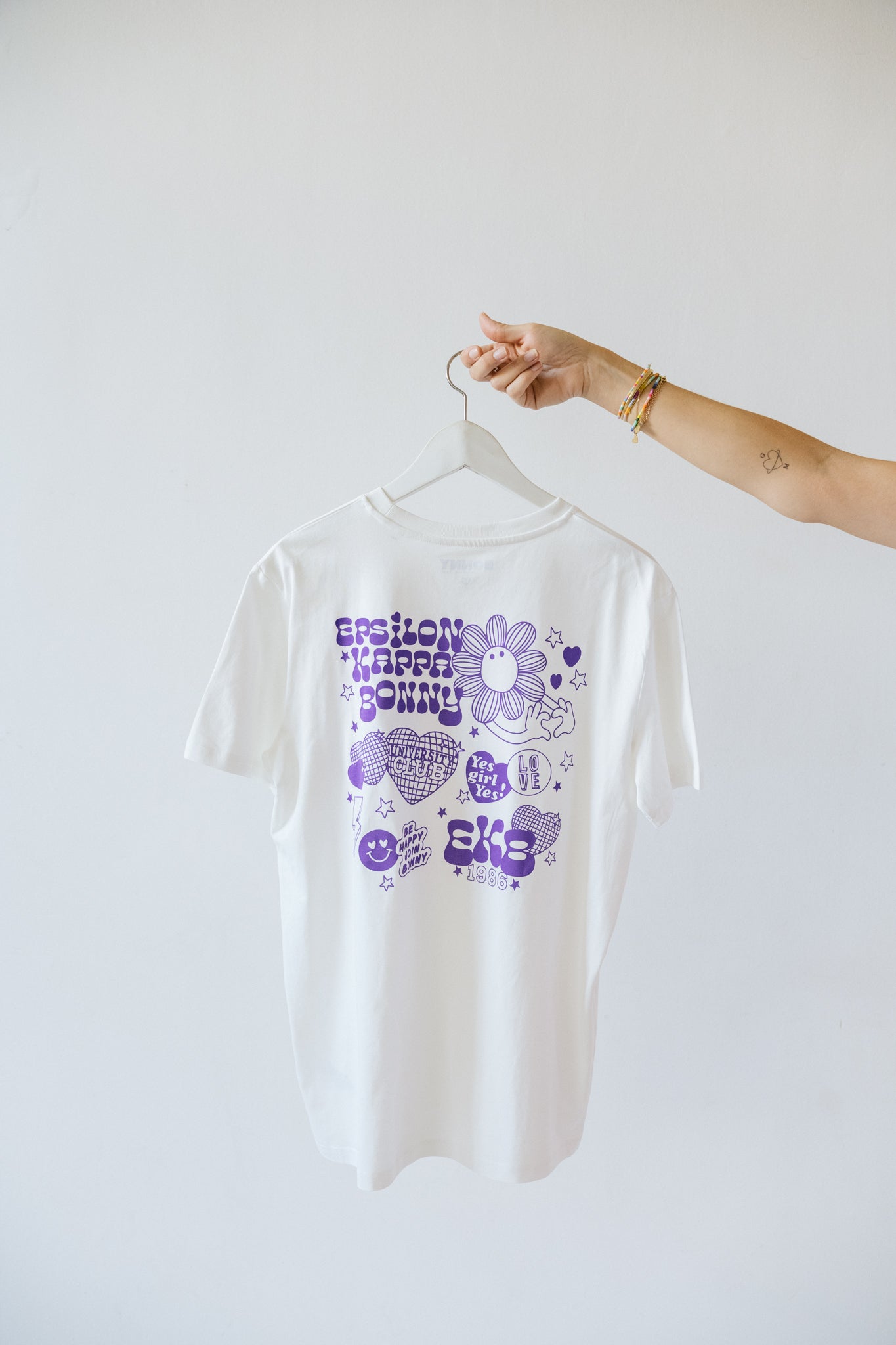 T-Shirt EKB Blanc/Violet
