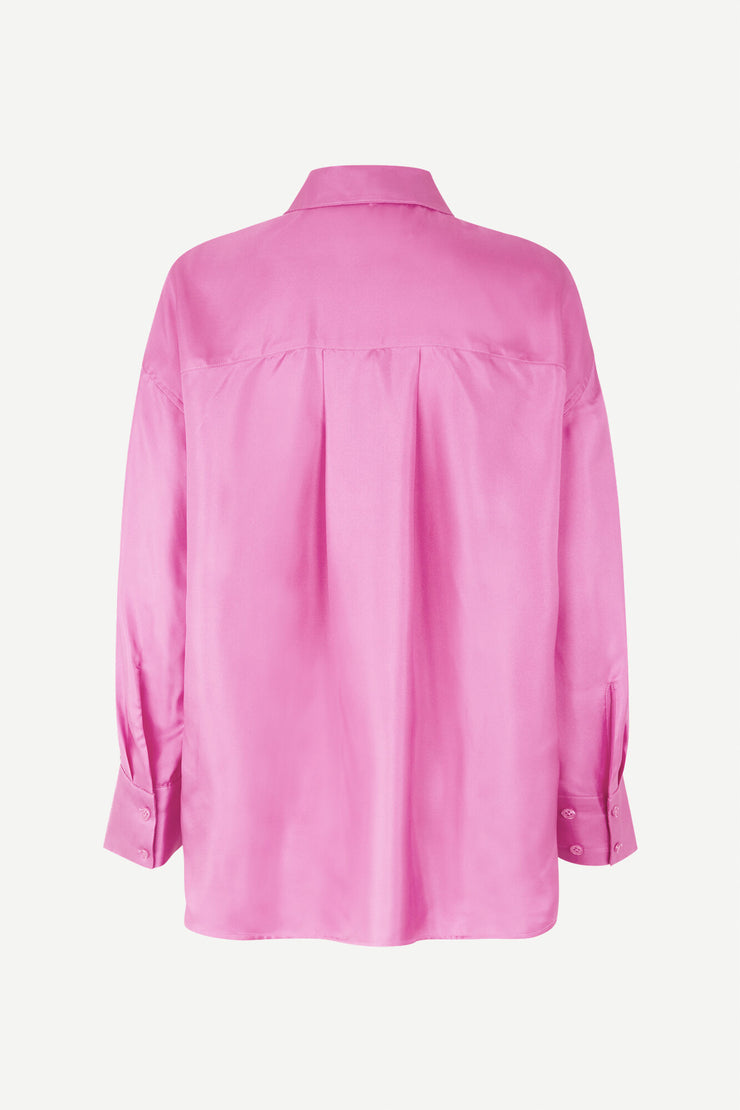 Chemise large en soie Marika Cheeky Pink soie Samsoe Samsoe Bonny Lyon