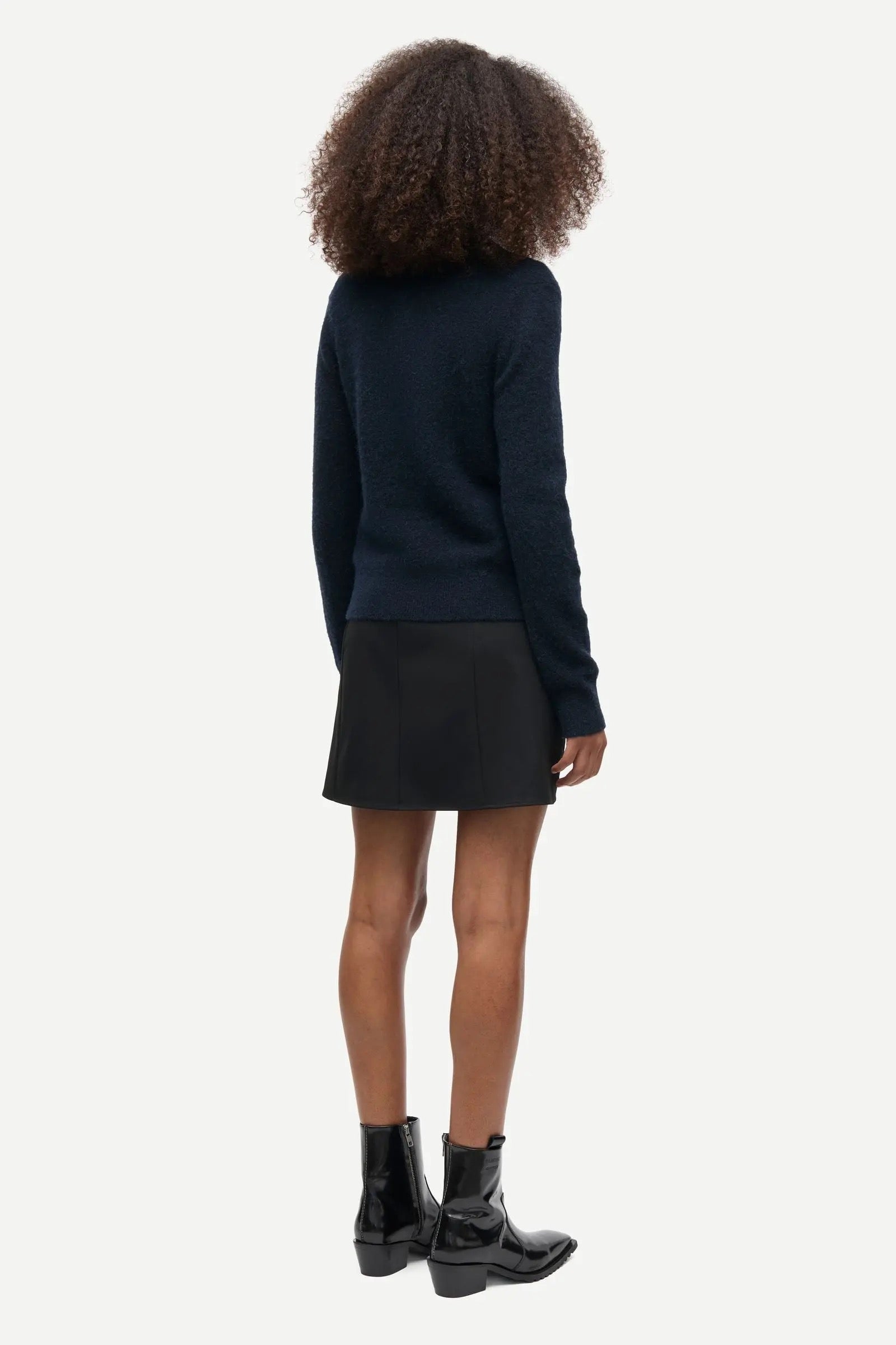 Pull polo en laine alpaga marine Sanoura Samsoe Samsoe -- Bonny Lyon 